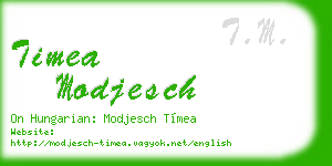 timea modjesch business card